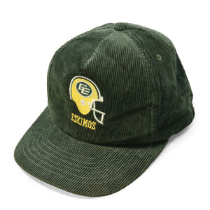 Vintage Edmonton Eskimos Corduroy Snapback Cap Size One Size